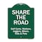 Signmission Designer Series Share Road, Green & White Heavy-Gauge Aluminum Sign, 24" x 18", GW-1824-9892 A-DES-GW-1824-9892 - alternate 1